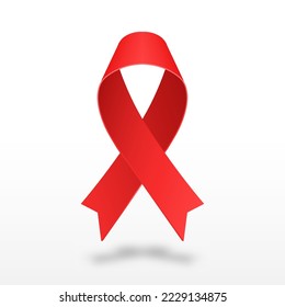 Vector Illustration Of World AIDS Day Red Ribbon