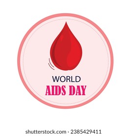 Ilustración vectorial Banner del Día Mundial del SIDA - Concienciación sobre la cinta roja de seda sobre fondo horizontal negro. Concepto del Día del Sida. Plantilla de diseño para el afiche del 1 de diciembre, Placard, Card, Aids Awareness
