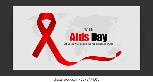 Vektorgrafik des Social-Media-Feed-Meldebogens des Welt-Aids-Tages