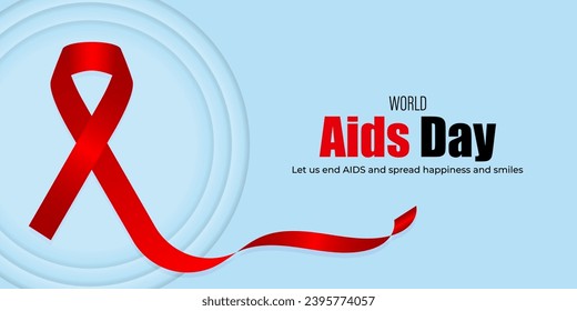 Vektorgrafik des Social-Media-Feed-Meldebogens des Welt-Aids-Tages
