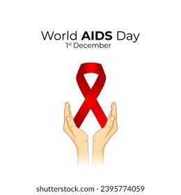 Vector illustration of World AIDS Day social media feed template