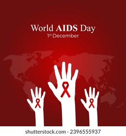 Vector illustration of World AIDS Day social media feed template