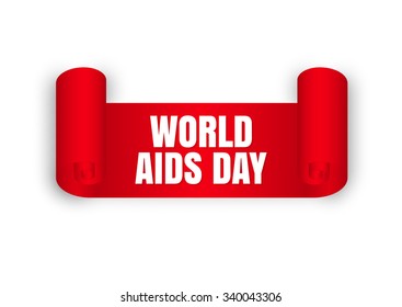 Vector illustration world AIDS Day.