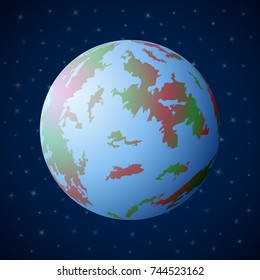 Vector illustration of world aids day. Map of infected earth texture AIDS/HIV.