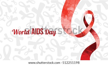 vector illustration. World AIDS Day. vektornlaya watercolor with a transparent background. isolated odekt. Red ribbon