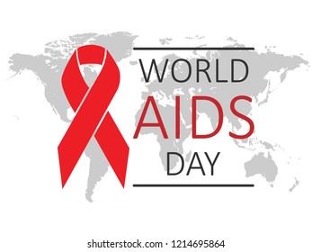 Vector Illustration world aids day.Poster design.