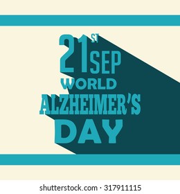 Vector illustration for World Alzheimer's day, September 21. Fight Alzheimer's Disease.