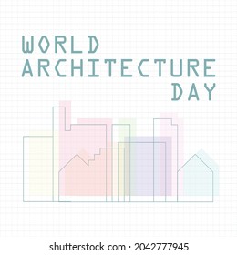 Ilustración de vectores para el Día Mundial de la Arquitectura