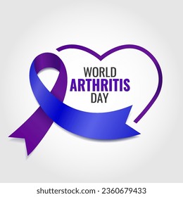 Vektorgrafik des Welttage der Arthritis. Ribbon
