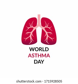 Vector illustration for World Asthma Day. Can be used for banners, backgrounds, icons, labels, symbols, awareness posters, print designs and brochures.