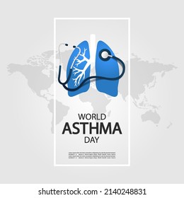 Vector Illustration of World Asthma Day.
