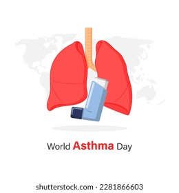 Vector illustration for World Asthma Day May 2