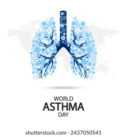 Vector Illustration of World Asthma Day. Awareness Day.
