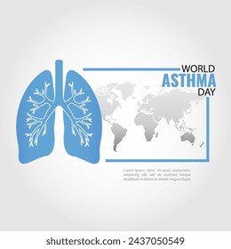 Vector Illustration of World Asthma Day. Awareness Day.
