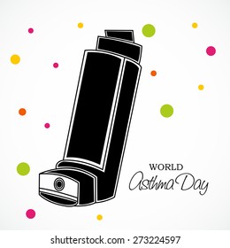Vector illustration for World Asthma Day in white background.