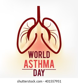 Vector illustration of World Asthma Day Stamp.