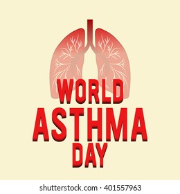 Vector illustration of World Asthma Day.