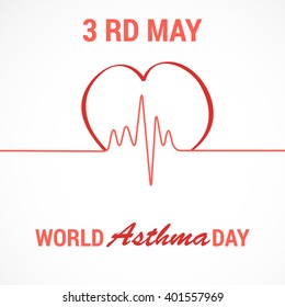 Vector illustration of World Asthma Day Stamp.