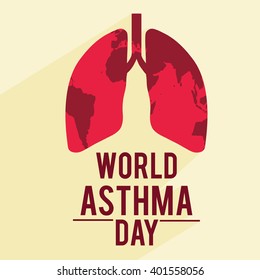 Vector illustration of World Asthma Day.