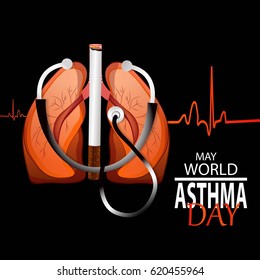Vector illustration of World Asthma Day.