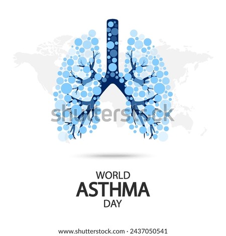 Vector Illustration of World Asthma Day. Awareness Day.
