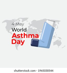 Vector illustration for world asthma day-4 may