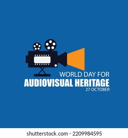Vector Illustration of World Audiovisual Heritage Day. Simple and elegant design