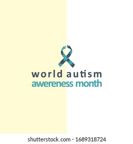 Vector illustration of World autism awareness day for suitable greeting card, poster, banner and etc