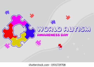 Vector illustration of world Autism Awareness day. colorful puzzle vector design. healthcare . Symbol of autism.