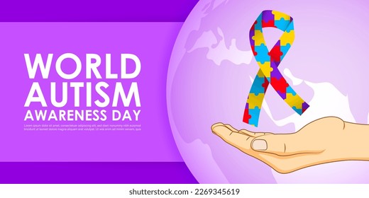 Vector illustration of World Autism Awareness Day