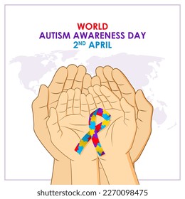 Ilustración vectorial del Día Mundial de Concienciación sobre el Autismo