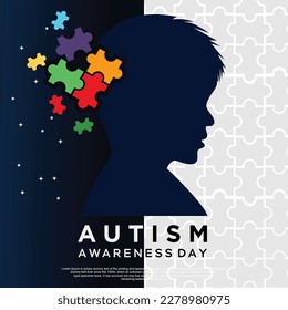 Vector Illustration of World autism awareness day