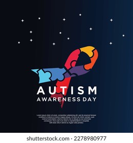 Vector Illustration of World autism awareness day