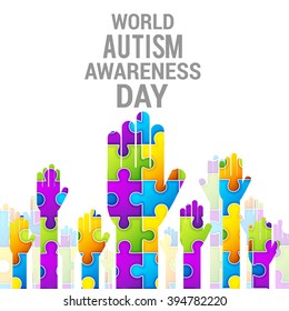 Vector illustration of  World autism awareness day.