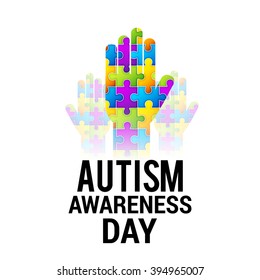 Vector illustration of World autism awareness day.