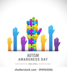 Vector illustration of World autism awareness day.