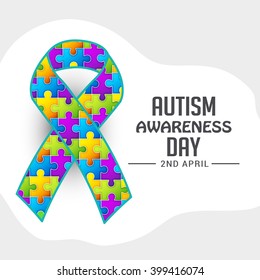 Vector illustration of World autism awareness day.