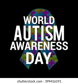 Vector illustration of World autism awareness day.