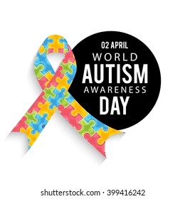 Vector illustration of World autism awareness day.