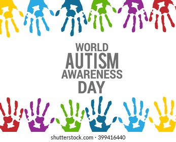 Vector illustration of World autism awareness day.