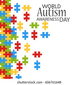 Vector illustration of World autism awareness day 2nd April.