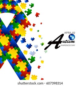 Vector illustration of World autism awareness day 2nd April.