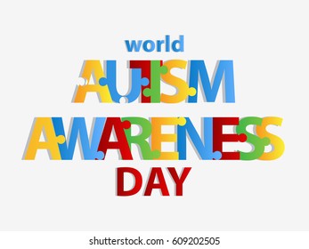Vector illustration of World autism awareness day 2nd April.