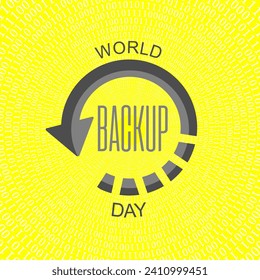 Vector illustration of World Backup Day.