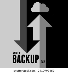 Ilustración vectorial del Día Mundial del Backup.