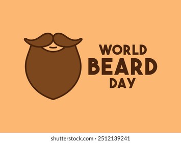 Vector Illustration of World Beard Day. Every year, on the first Saturday of September. Eps 10.