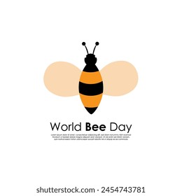 Ilustración vectorial de la Plantilla de medios sociales del Día Mundial de la Abeja