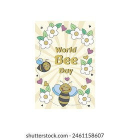 Vector illustration of World Bee Day