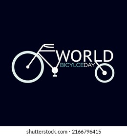 Vector illustration of World bicycle Day background