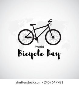 Vector illustration of World Bicycle Day social media feed template